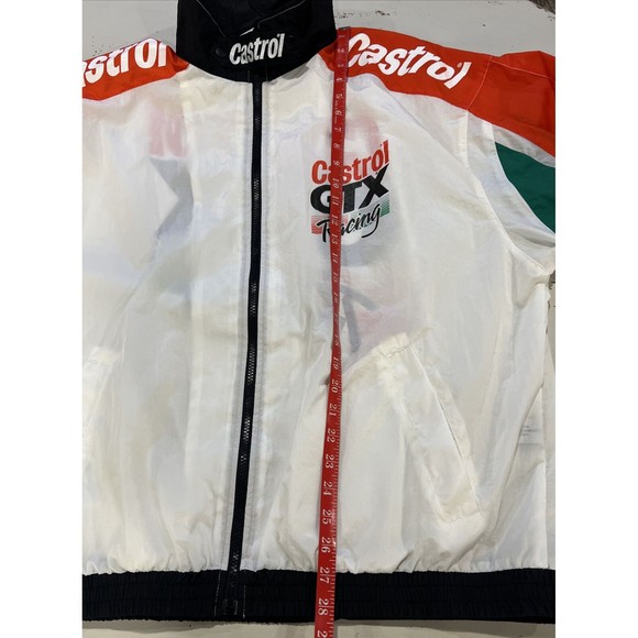 Castrol GTX Racing Jacket Full Zip Light Windbreaker Men XL Drag Race Vintage - Picture 5 of 13